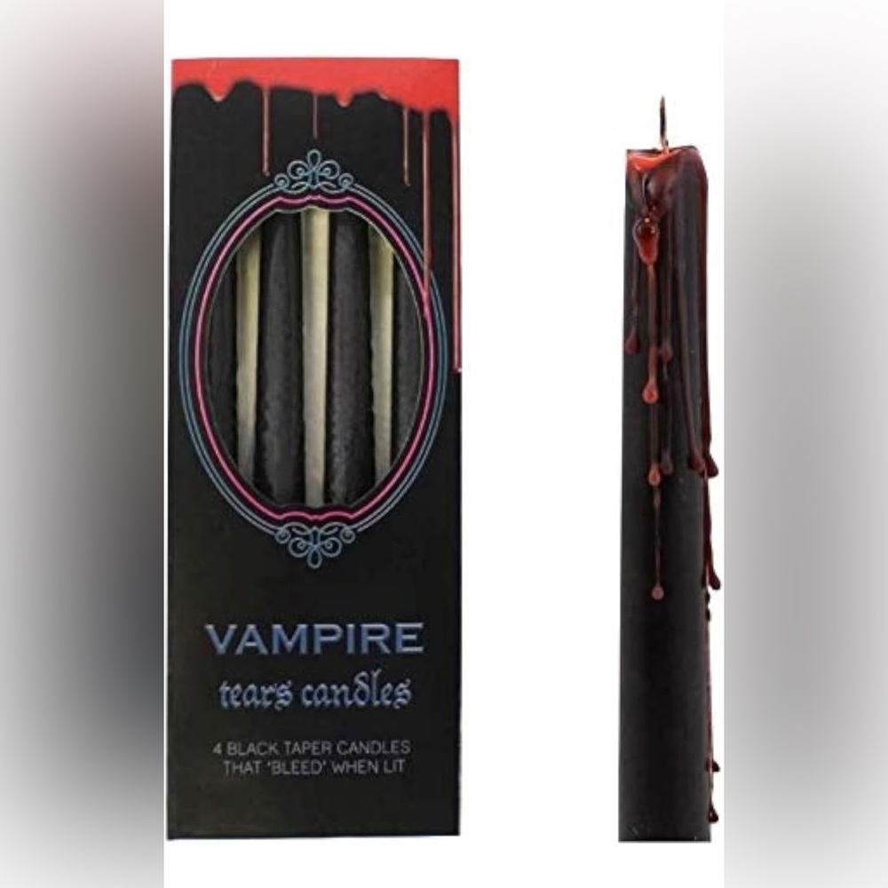 Vampire Tears Black Candles…4 Bleeding Candles - Gothic Rituals Halloween